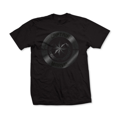 Marvel Captain Marvel 'Silver Circle' (Black) T-Shirt