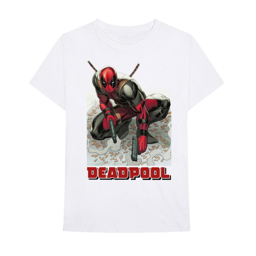 Marvel Deadpool 'Bullet' (White) T-Shirt