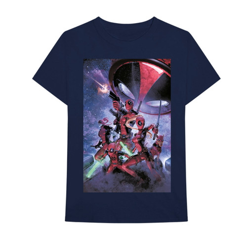 Marvel Deadpool 'Family' (Blue) T-Shirt