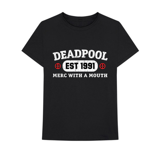 Marvel Deadpool 'Merc With A Mouth' (Black) T-Shirt