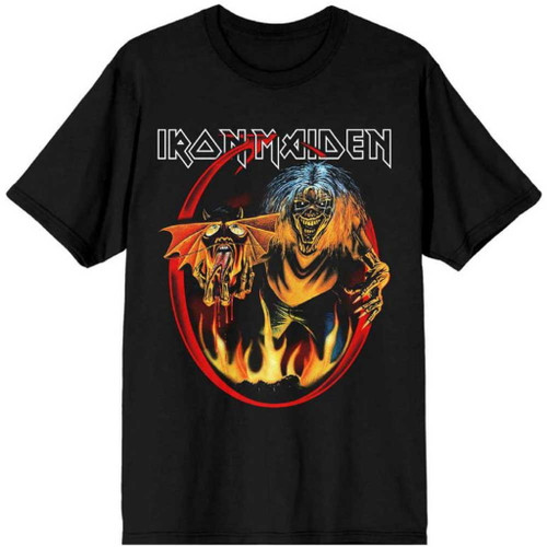 Iron Maiden 'Number Of The Beast Devil Tail' (Black) T-Shirt