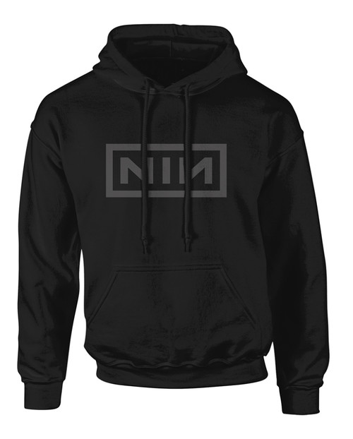Nine Inch Nails 'Classic Grey Logo' (Black) Pull Over Hoodie