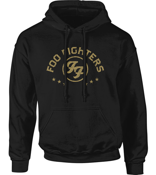 Foo Fighters 'Arched Stars' (Black) Pull Over Hoodie
