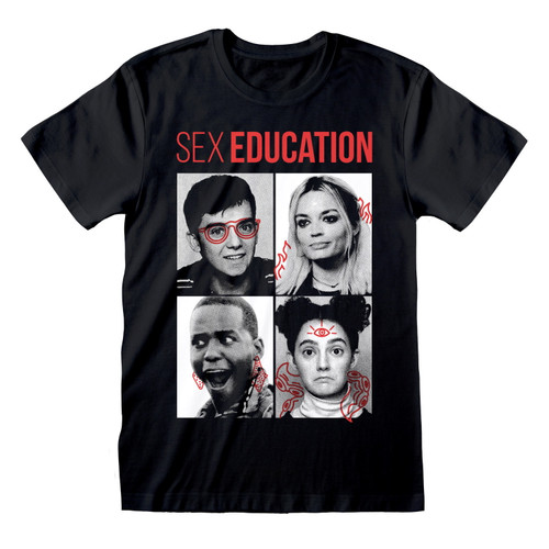 Sex Education 'Character Pics' (Black) T-Shirt