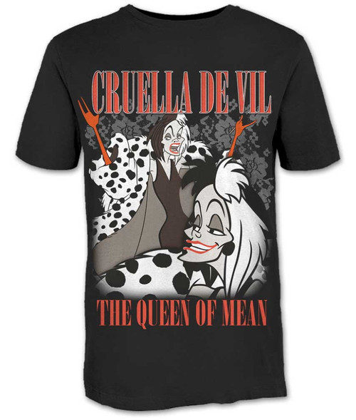 Disney 101 Dalmations 'Cruella Homage' (Black) T-Shirt