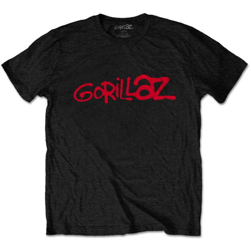 Gorillaz 'Red Logo' (Black) T-Shirt