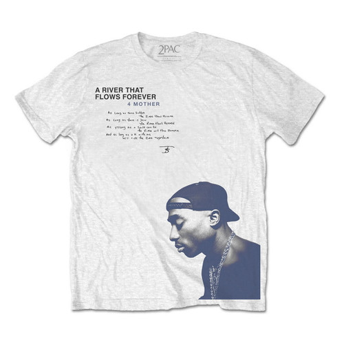 Tupac 'A River. . .' (White) T-Shirt