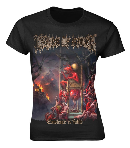 Cradle Of Filth 'Existence Is Futile' (Black) Womens Fitted T-Shirt