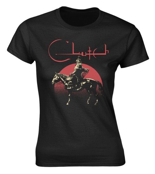 Clutch 'Horserider' (Black) Womens Fitted T-Shirt