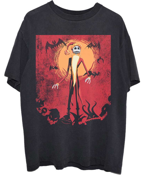 The Nightmare Before Christmas 'Jack Orange Sun' (Black) T-Shirt