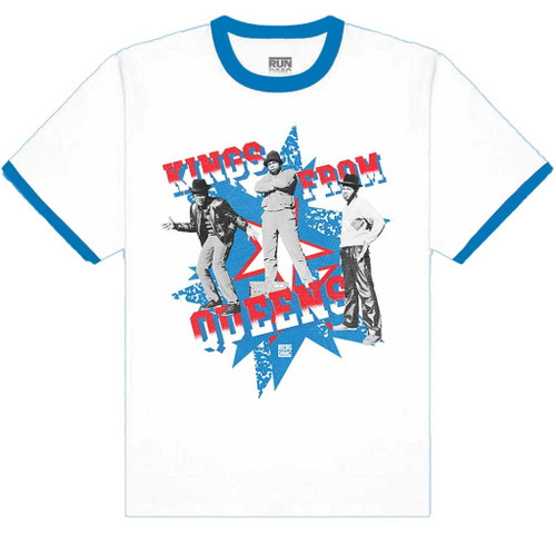 Run DMC 'Kings From Queens' (White) Ringer T-Shirt