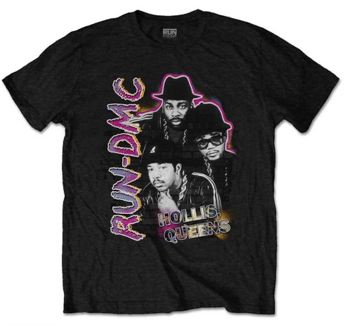 Run DMC 'Hollis Queens Homage' (Black) T-Shirt