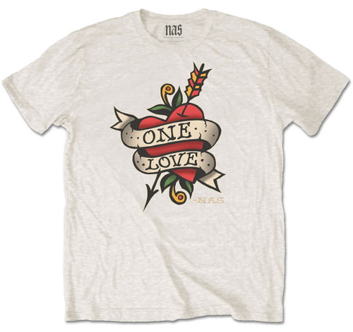 Nas 'Love Tattoo' (Natural) T-Shirt