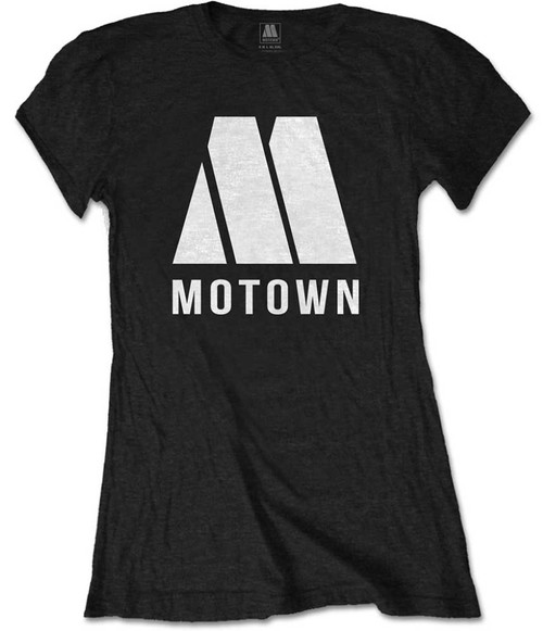 Motown 'M Logo' (Black) Womens Fitted T-Shirt