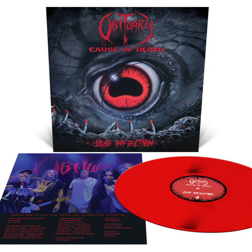 Obituary 'Cause of Death - Live Infection' LP Red Vinyl