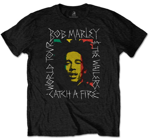 Bob Marley 'Rasta Scratch' (Black) T-Shirt