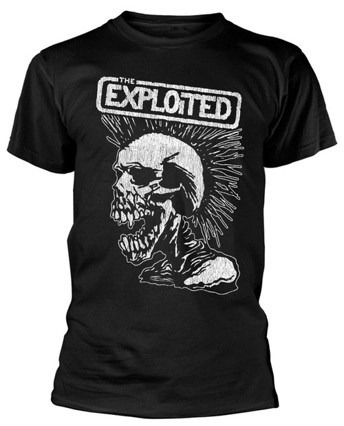 The Exploited 'Vintage Skull' (Black) T-Shirt