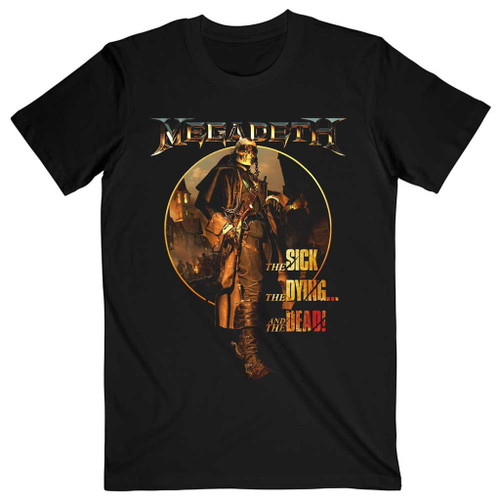 Megadeth 'The Sick, The Dying... And The Dead Circle Album Art' (Black) T-Shirt