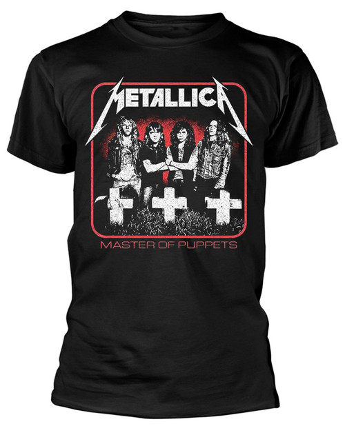 Metallica 'Vintage Master Of Puppets Photo' (Black) T-Shirt