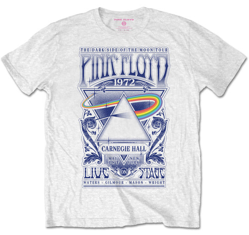 Pink Floyd 'Carnegie Hall' (White) T-Shirt (Plus Sizing)