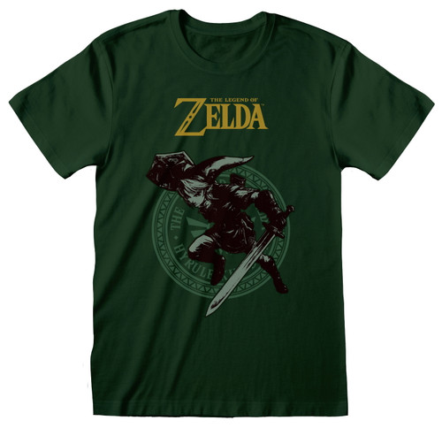 Nintendo The Legend Of Zelda 'Link Pose' (Green) T-Shirt