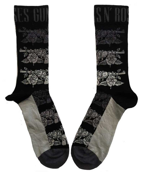 Guns N' Roses 'Monochrome Pistols' (Black) Socks (One Size = UK 7-11)