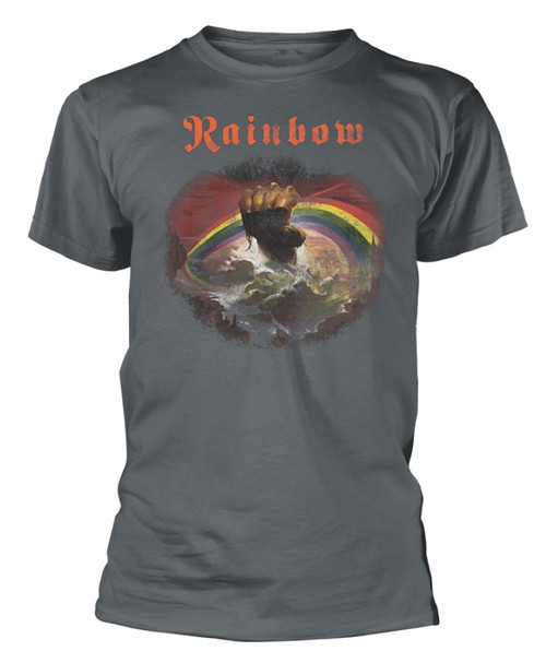 Rainbow 'Rising Distressed' (Charcoal) T-Shirt