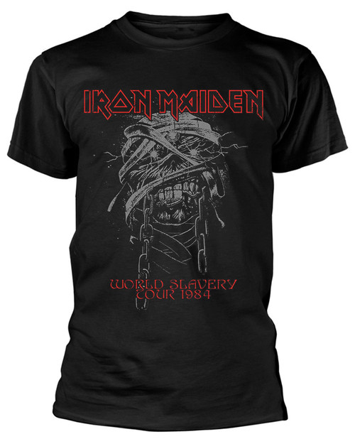 Iron Maiden 'World Slavery 1984 Tour' (Black) T-Shirt