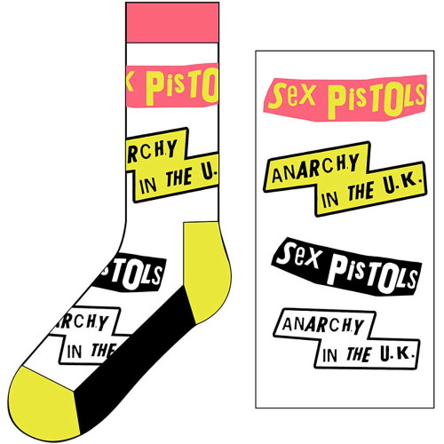 Sex Pistols 'Anarchy In The UK' (Multicoloured) Socks (One Size = UK 7-11)