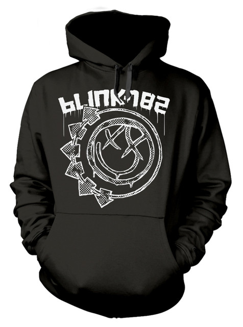 Blink 182 'Stamp' (Black) Pull Over Hoodie