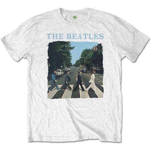 The Beatles 'Abbey Road & Logo' (Packaged White) T-Shirt