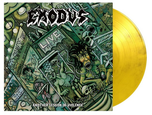 Exodus 'Another Lesson In Violence' 2LP 180g Yellow Black Marbled Vinyl