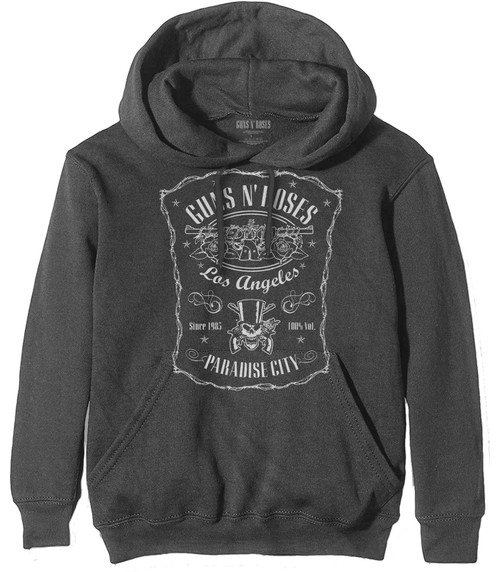 Guns N' Roses 'Paradise City' (Grey) Pull Over Hoodie