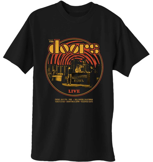 The Doors 'Live 68 Retro Circle' (Black) T-Shirt