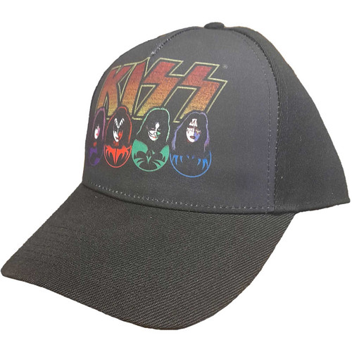 Kiss 'Faces & Icons' (Black) Baseball Cap