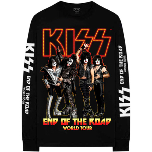 Kiss 'End Of The Road Tour' (Black) Long Sleeve Shirt