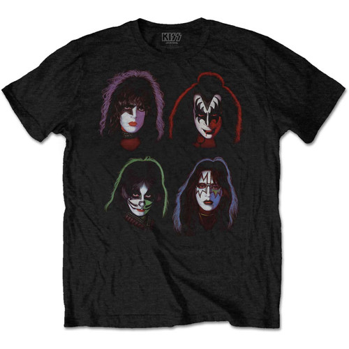 Kiss 'Faces' (Black) T-Shirt