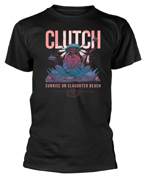 Clutch 'Sunrise On Slaughter Beach Tour' (Black) T-Shirt