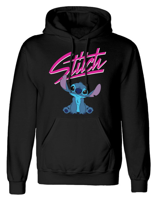 Disney Lilo & Stitch 'Script' (Black) Pull Over Hoodie