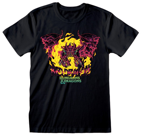 Dungeons And Dragons 'Red Dragon Colour Pop' (Black) T-Shirt