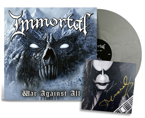 Immortal 'War Against All' LP Silver Vinyl w/ EYESORE EXCLUSIVE SIGNED INSERT