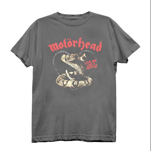 Motorhead 'Love Me Like A Reptile' (Grey) T-Shirt