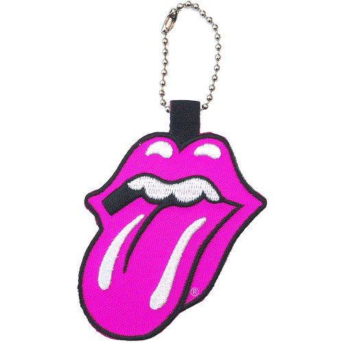 The Rolling Stones 'Pink Classic Tongue' Patch Keyring