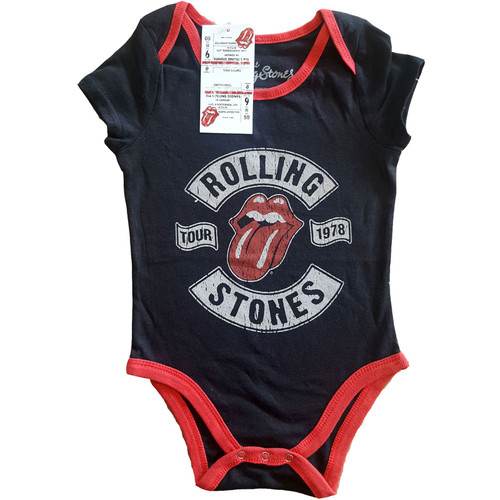 The Rolling Stones 'US Tour 1978' (Black) Baby Grow