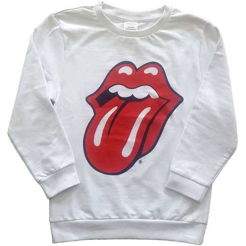 The Rolling Stones 'Classic Tongue' (White) Kids Sweatshirt