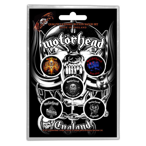 Motorhead 'England' Button Badge Pack