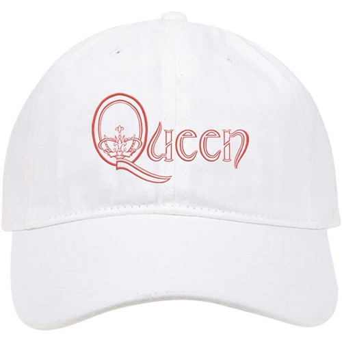 Queen 'Crown In Q Logo' (White) Baseball Cap