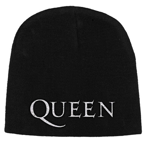 Queen 'Logo' (Black) Beanie Hat