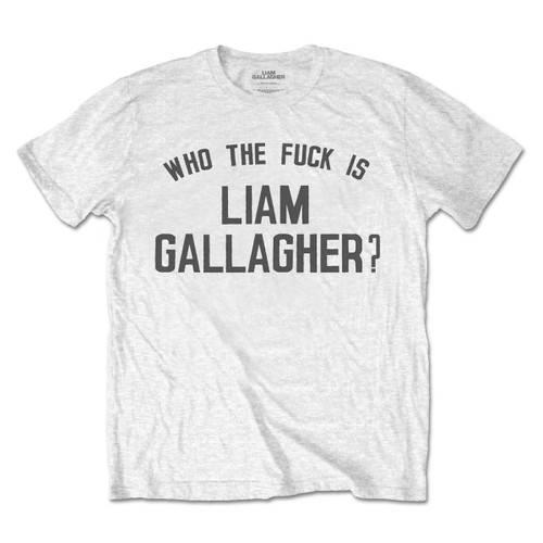 Liam Gallagher 'Who the F*ck...' (White) T-Shirt
