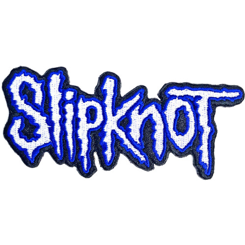 Slipknot 'Cut-Out Logo Blue Border' (Iron-On) Patch